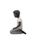 🧎🏿 person kneeling: dark skin tone display on Apple